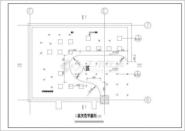 某地下商场室内装饰装修cad设计施工图纸_装饰工程_土木在线