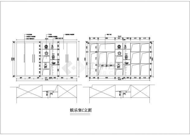 别墅室内装饰装修cad平面设计施工图_装饰工程_土木在线